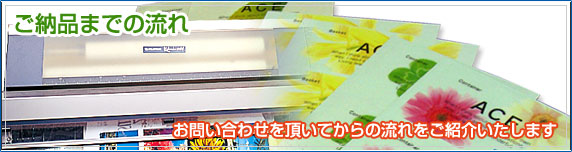 ご納品までの流れ−お問い合わせを頂いてからの流れをご紹介いたします−
